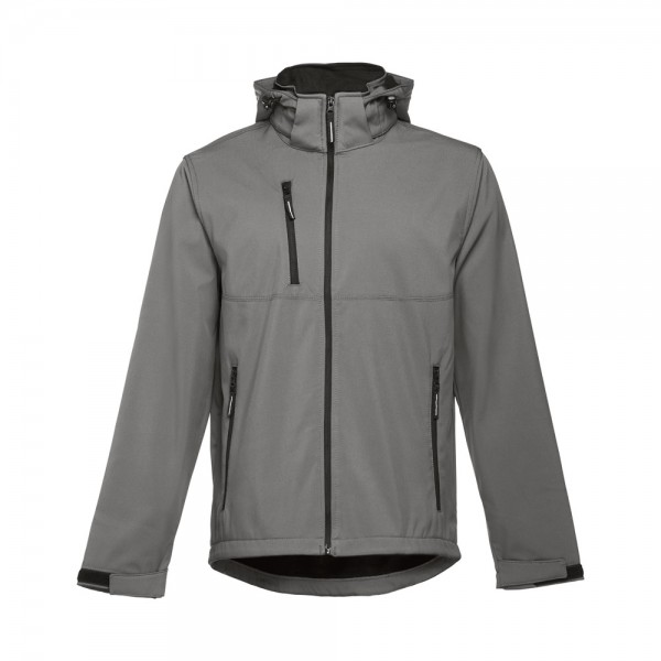 THC ZAGREB. Giacca softshell da uomo in poliestere ed elastan - Grigio