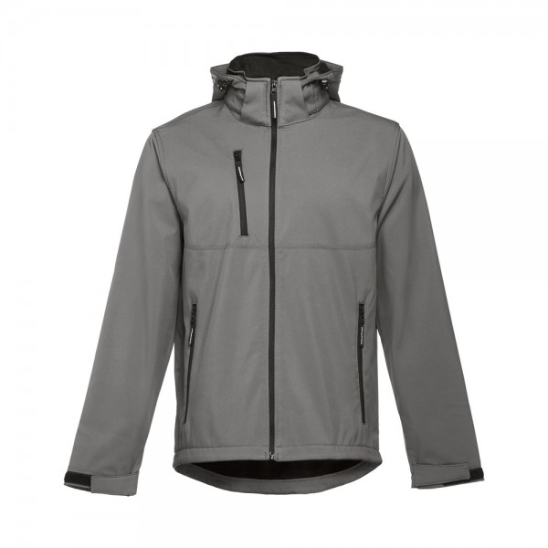 THC ZAGREB. Giacca softshell da uomo in poliestere ed elastan - Grigio