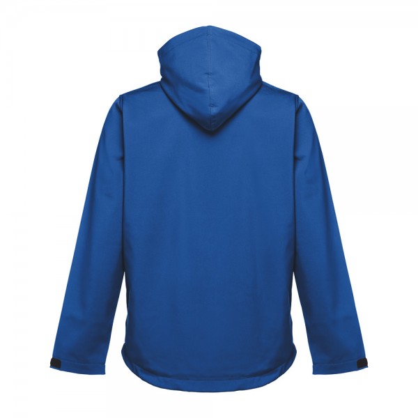 THC ZAGREB. Giacca softshell da uomo in poliestere ed elastan - Blu reale