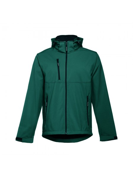 THC ZAGREB. Giacca softshell da uomo in poliestere ed elastan - Verde scuro THC ZAGREB. Giacca softshell da uomo in poliestere ed elastan - Verde scuro