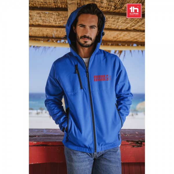 THC ZAGREB. Giacca softshell da uomo in poliestere ed elastan - Verde scuro