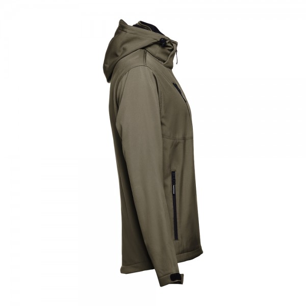 THC ZAGREB. Giacca softshell da uomo in poliestere ed elastan - Verde militare
