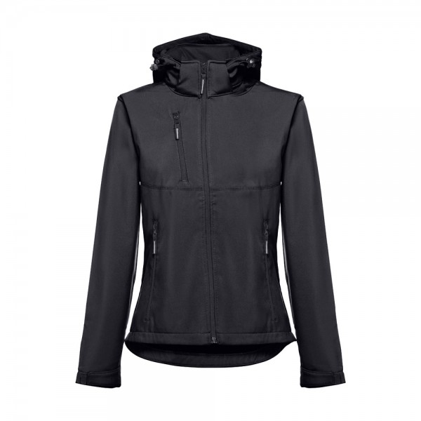 THC ZAGREB WOMEN. Giacca softshell da donna sfiancata - Nero