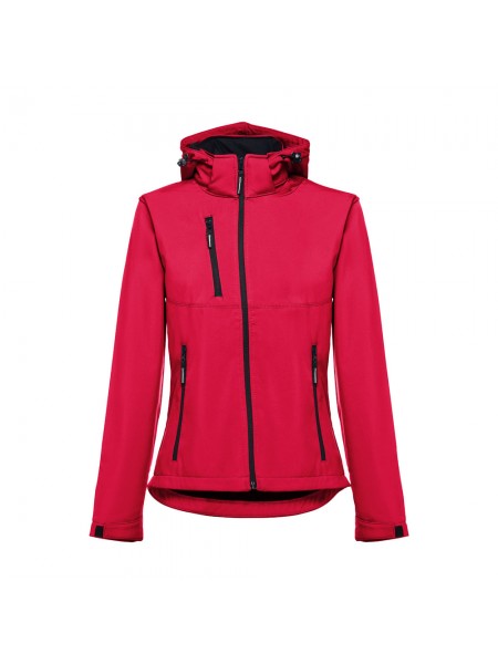 THC ZAGREB WOMEN. Giacca softshell da donna sfiancata - Rosso THC ZAGREB WOMEN. Giacca softshell da donna sfiancata - Rosso