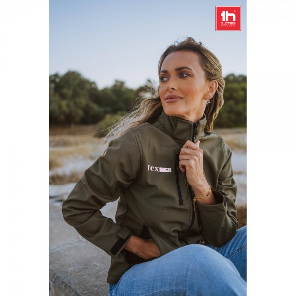 THC ZAGREB WOMEN. Giacca softshell da donna sfiancata - Blu reale