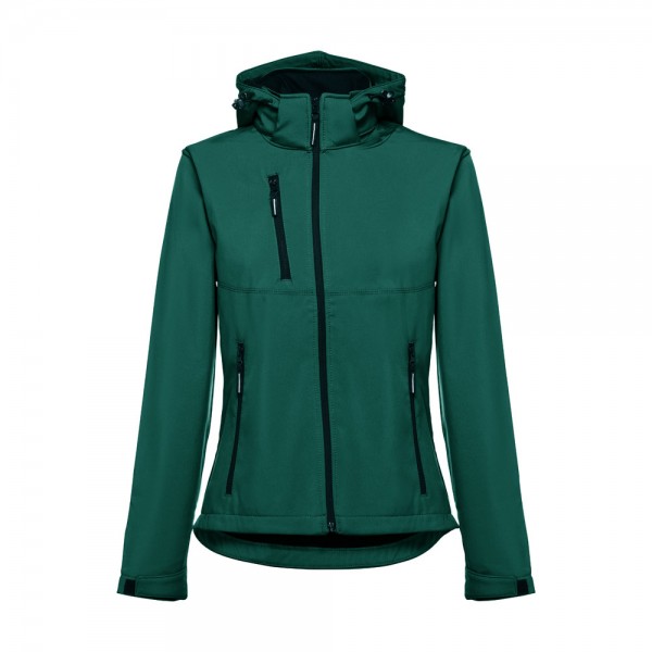 THC ZAGREB WOMEN. Giacca softshell da donna sfiancata - Verde scuro