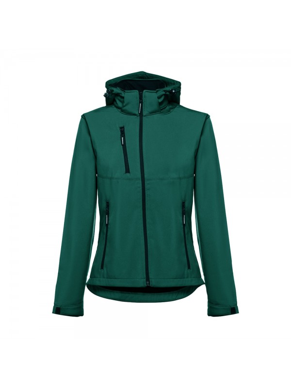 THC ZAGREB WOMEN. Giacca softshell da donna sfiancata - Verde scuro
