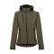 THC ZAGREB WOMEN. Giacca softshell da donna sfiancata - Verde militare