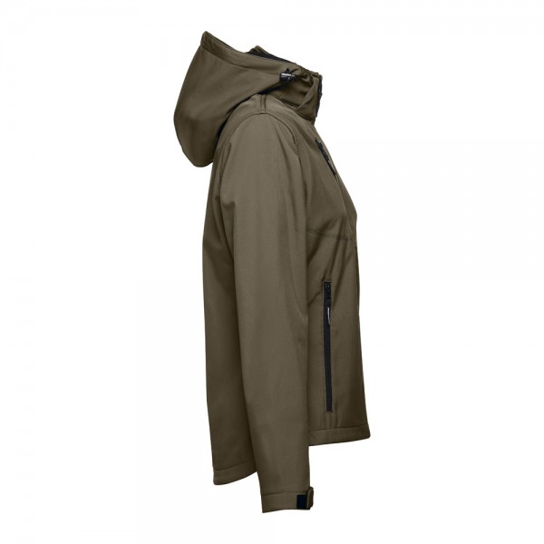 THC ZAGREB WOMEN. Giacca softshell da donna sfiancata - Verde militare