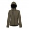 THC ZAGREB WOMEN. Giacca softshell da donna sfiancata - Verde militare
