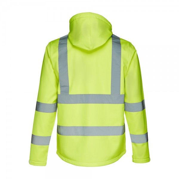 THC ZAGREB WORK. Giacca softshell alta visibilità (unisex) - Giallo hexachrome