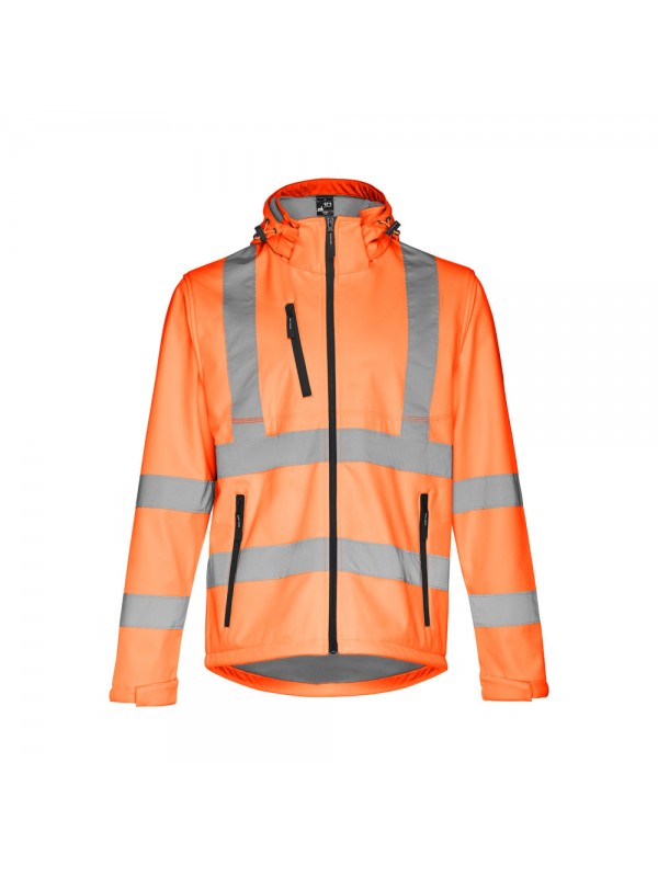 THC ZAGREB WORK. Giacca softshell alta visibilità (unisex) - Arancione hexachrome