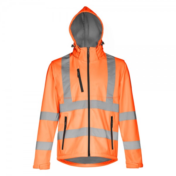 THC ZAGREB WORK. Giacca softshell alta visibilità (unisex) - Arancione hexachrome