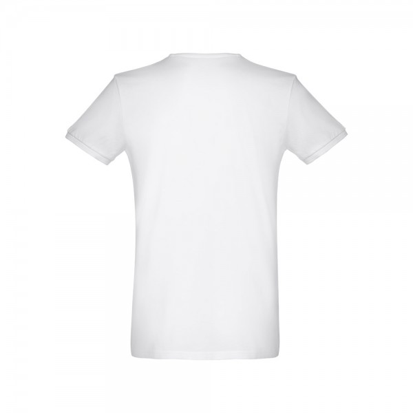 THC SAN MARINO WH. T-shirt da uomo a maniche corte in cotone piqué. colore bianco - Bianco