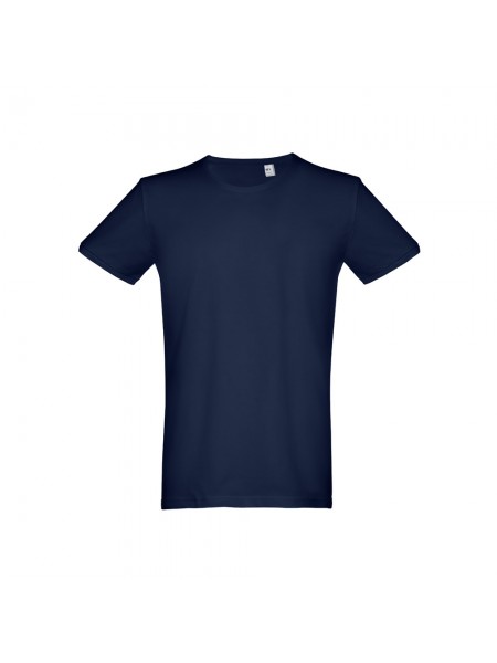 THC SAN MARINO. T-shirt da uomo a maniche corte in cotone piqué - Blu