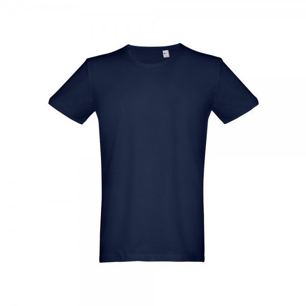 THC SAN MARINO. T-shirt da uomo a maniche corte in cotone piqué - Blu