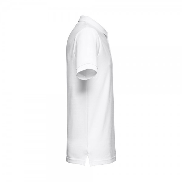 THC MONACO WH. Polo da uomo a maniche corte in cotone cardato - Bianco