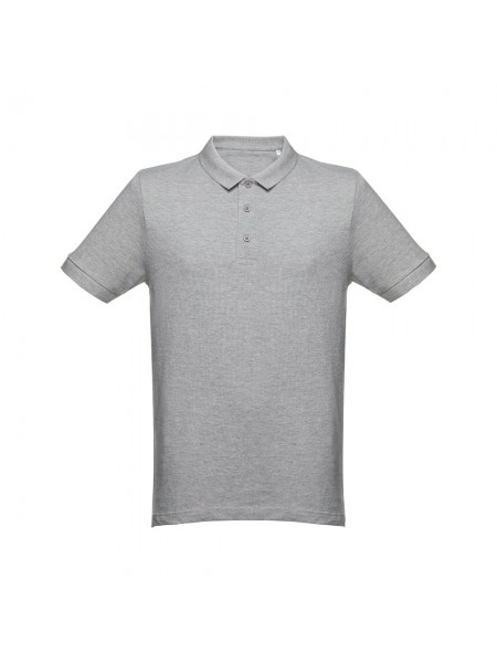 THC MONACO. Polo da uomo - Grigio chiaro mélange THC MONACO. Polo da uomo - Grigio chiaro mélange