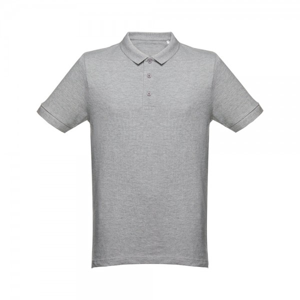 THC MONACO. Polo da uomo - Grigio chiaro mélange