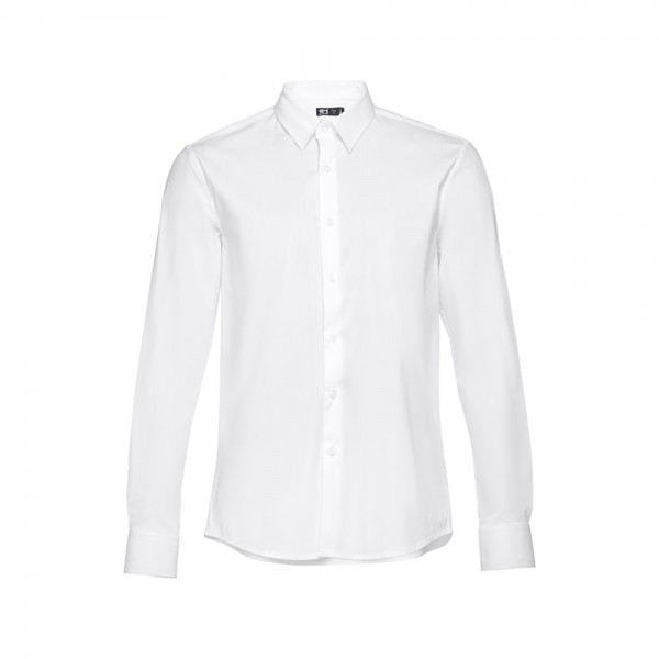 THC PARIS WH. Camicia da uomo in popeline a maniche lunghe. colore bianco - Bianco