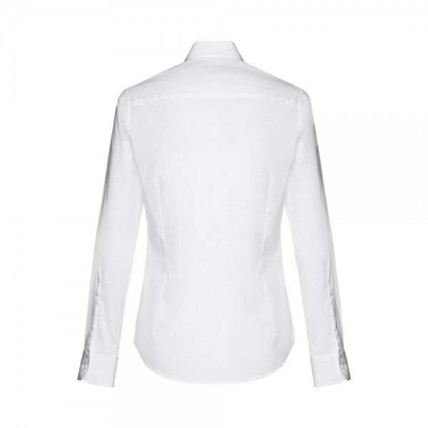 THC PARIS WOMEN WH. Camicia in popeline a maniche lunghe da donna. colore bianco - Bianco