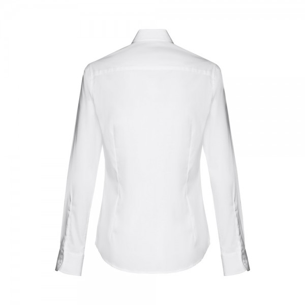 THC PARIS WOMEN WH. Camicia in popeline a maniche lunghe da donna. colore bianco - Bianco