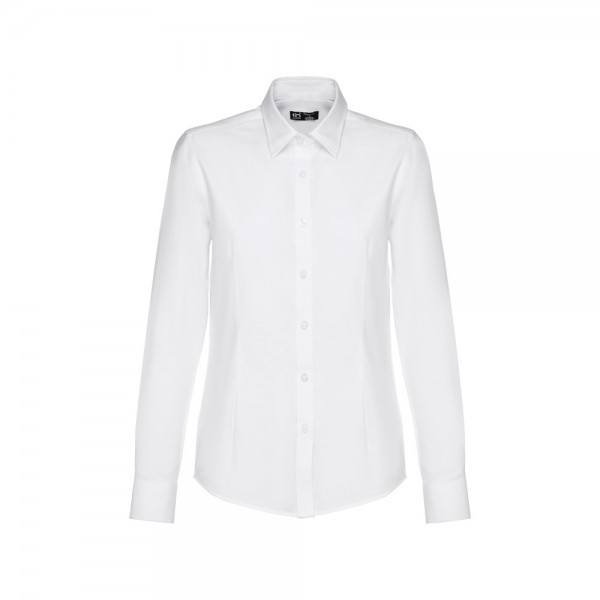 THC TOKYO WOMEN WH. Camicia oxford a maniche lunghe da donna. Colore bianco - Bianco