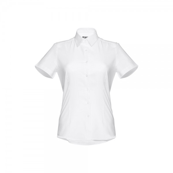 THC LONDON WOMEN WH. Camicia oxford da donna a maniche corte. Colore bianco - Bianco