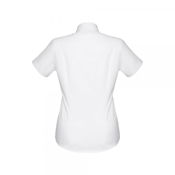 THC LONDON WOMEN WH. Camicia oxford da donna a maniche corte. Colore bianco - Bianco