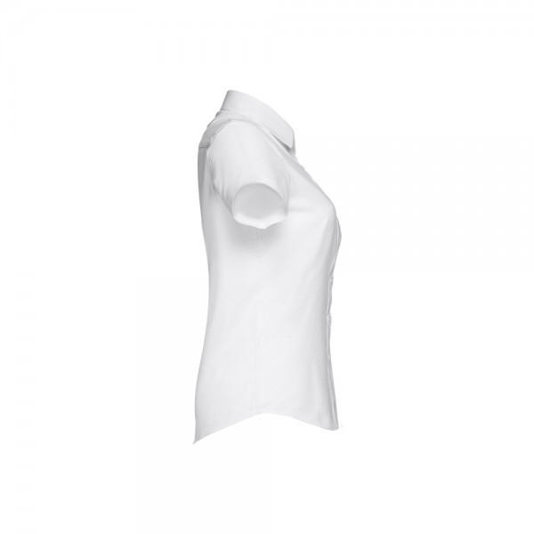 THC LONDON WOMEN WH. Camicia oxford da donna a maniche corte. Colore bianco - Bianco