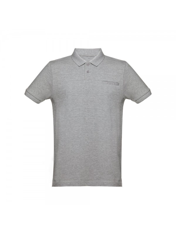 THC DHAKA. Polo da uomo - Grigio chiaro mélange THC DHAKA. Polo da uomo - Grigio chiaro mélange
