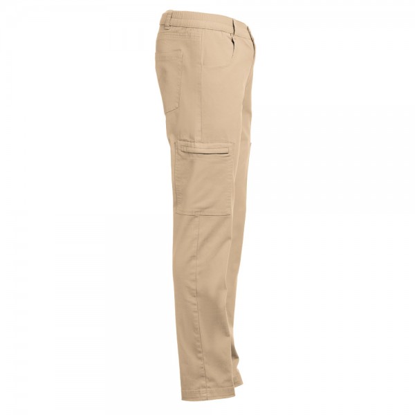 THC TALLINN. Pantaloni in cotone ed elastan - Marrone chiaro