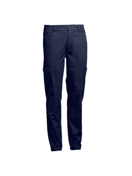 THC TALLINN. Pantaloni in cotone ed elastan - Blu scuro