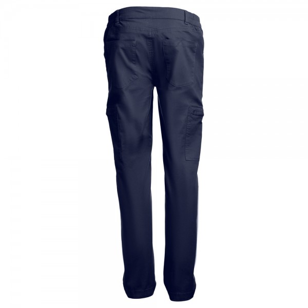 THC TALLINN. Pantaloni in cotone ed elastan - Blu scuro