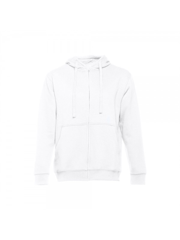THC AMSTERDAM WH. Felpa da uomo con cappuccio e zip - Bianco THC AMSTERDAM WH. Felpa da uomo con cappuccio e zip - Bianco