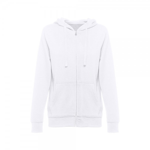 THC AMSTERDAM WOMEN WH. Felpa da donna con cappuccio e zip - Bianco