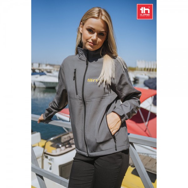 THC EANES. Giacca softshell (unisex) in poliestere ed elastan - Grigio