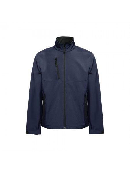 THC EANES. Giacca softshell (unisex) in poliestere ed elastan - Blu scuro THC EANES. Giacca softshell (unisex) in poliestere ed elastan - Blu scuro