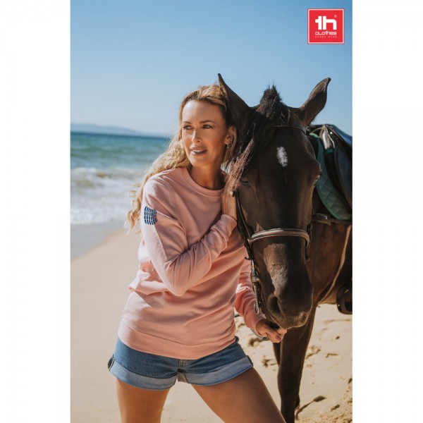 THC COLOMBO. Felpa (unisex) in spugna italiana non garzata - Rosso salmone