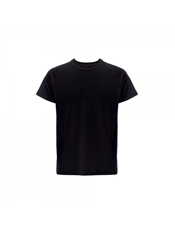 THC MOVE. T-shirt tecnica a maniche corte in poliestere - Nero THC MOVE. T-shirt tecnica a maniche corte in poliestere - Nero