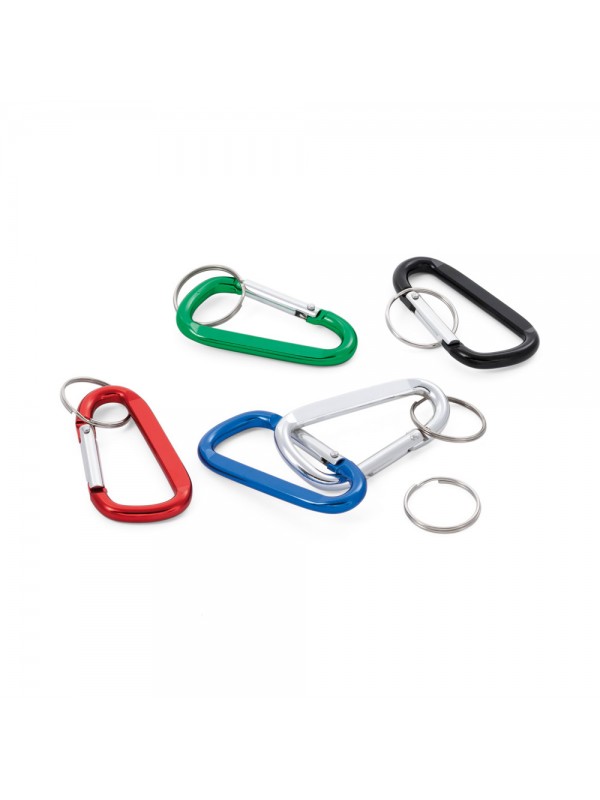 MATTHEW. Moschettone in alluminio con anello portachiavi MATTHEW. Moschettone in alluminio con anello portachiavi