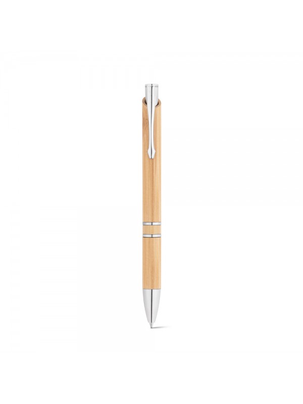BETA BAMBOO. Penna a sfera in bambù con clip e dettagli in metallo BETA BAMBOO. Penna a sfera in bambù con clip e dettagli in metallo