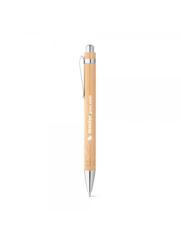 HERA. Penna a sfera in bambù con clip in metallo