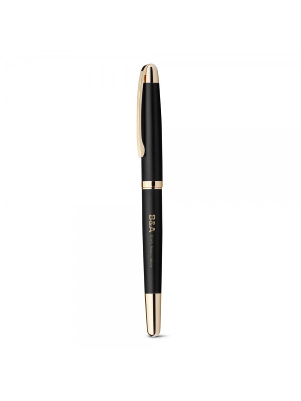 EZEKIEL ROLLER. Penna roller in metallo con dettagli in oro EZEKIEL ROLLER. Penna roller in metallo con dettagli in oro