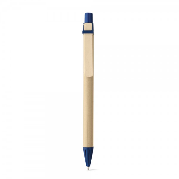 NAIROBI. Penna a sfera in carta kraft e clip in legno