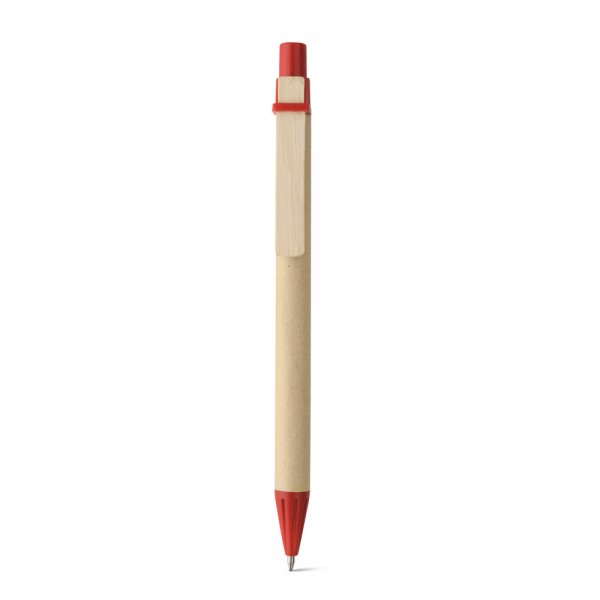 NAIROBI. Penna a sfera in carta kraft e clip in legno