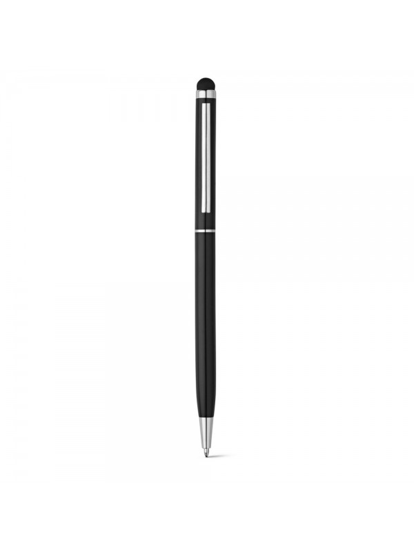 ZOE. Penna a sfera in alluminio con meccanismo a rotazione e punta touch ZOE. Penna a sfera in alluminio con meccanismo a rotazione e punta touch
