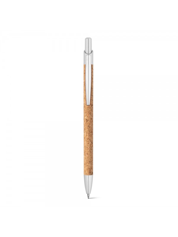 NATURA. Penna a sfera in sughero e alluminio con clip