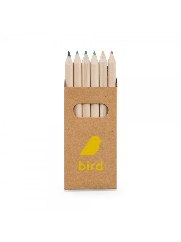 BIRD. Scatola con 6 matite colorate BIRD. Scatola con 6 matite colorate