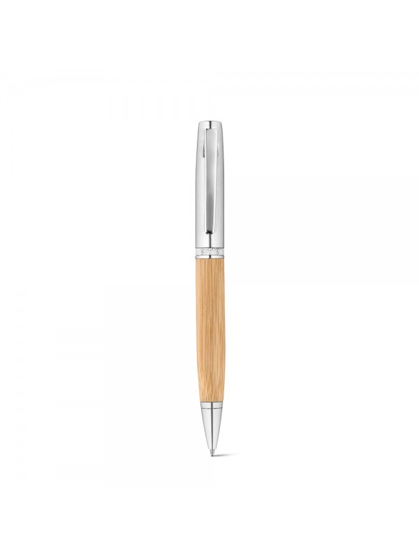 FUJI. Penna a sfera in metallo e bambù con custodia FUJI. Penna a sfera in metallo e bambù con custodia